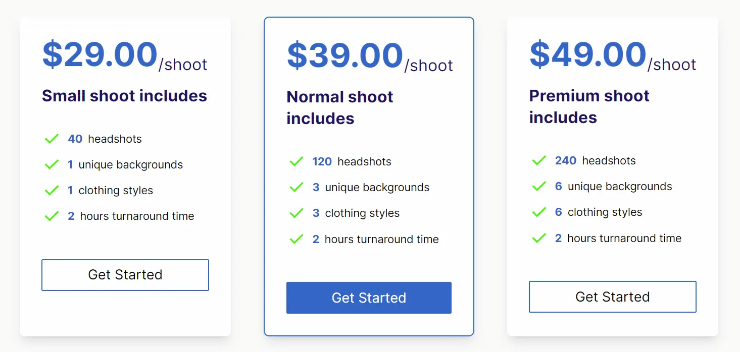 HeadshotsWithAI pricing